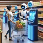 Scanare produse, supermarket, roboti
