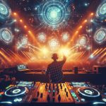 EDM Music festival - Dj mixing in the limelight
